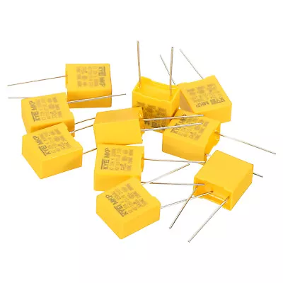 10Pcs 0.22uF 350V Polypropylene Safety Capacitor 13x14x8mm 10mm Pin Pitch • $10.73