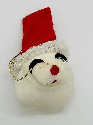 Vintage Mini Styrofoam Santa Head Christmas Ornament  • $1.73