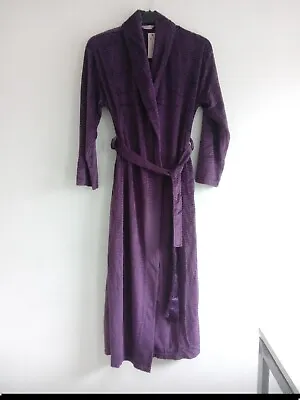 £17.50 • Buy M&S  PER UNA Size 8-10 Long Purple Dressing Gown House Coat Lounge Wear BNWT 