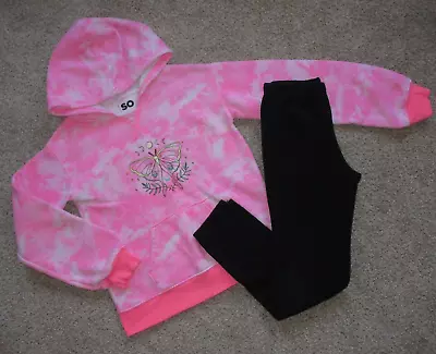SO & Jumping Beans -Girls Size 7- Sweatshirt Fleece Leggings Set Pink Butterfly • $9.99