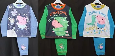 £6.76 • Buy GEORGE PIG Boy's Pyjamas /PEPPA PIG Long-Sleeved PJs Sizes 18 Months-5 Years