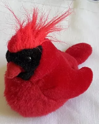 Vtg Red Cardinal 5  Stuffed Plush K&M International Chirping Bird Animal Working • $7.99