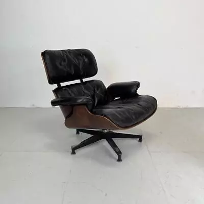 Vintage Eames Herman Miller Black Leather  670 Lounge Chair  #3925 • £6499