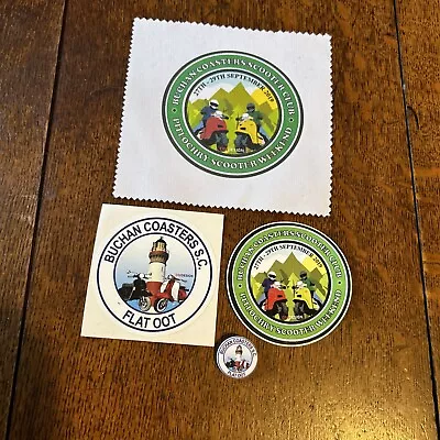 Vespa Lambretta Club Scooter Rally Patch Sticker Pin Badge Scotland  • £9.99
