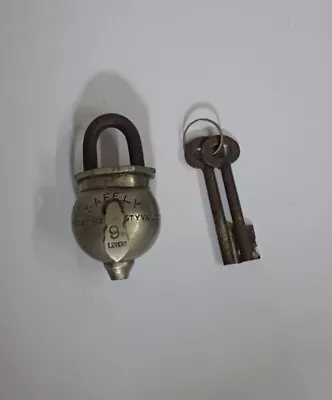 Safely Lock And Key Vintage Padlock  • $45