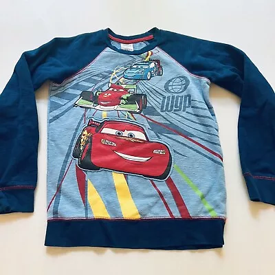 Disney Store Cars Lightning McQueen Racecar Sweatshirt Size 9/10 Francesco • £10.40