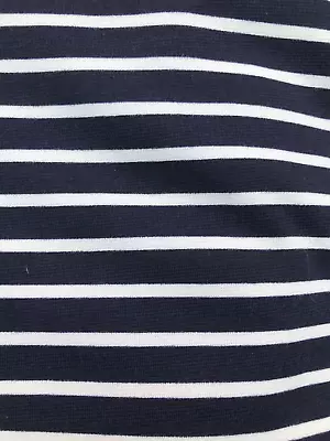 Breton Striped  Cotton Jersey Dressmaking Fabric Stretch Material  1.5 Metres • £10.99