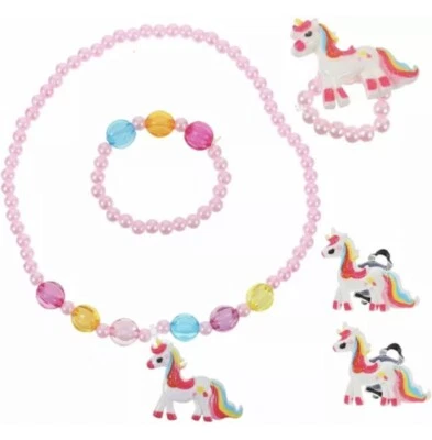 Adorable Unicorn Necklace Earrings Bracelet Set Jewelry For Girls Little Kids • $9.99