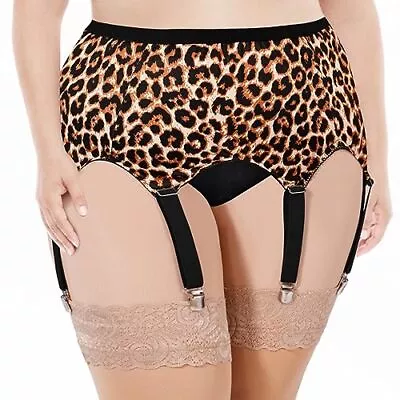 Garter Belt Plus Size High Waist With 6 Vintage Metal Clips form S To 4XL • $18.21