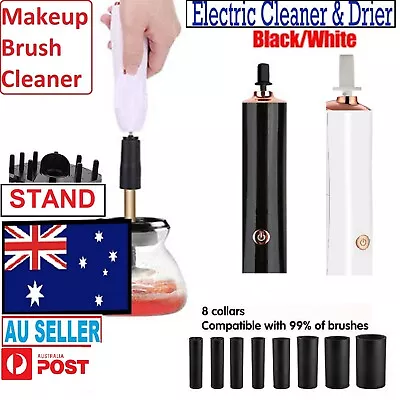 Electric Brush Cleaning Dryer Set Makeup Brush Cleaner Toolkit Stand Beauty Tool • $32.99