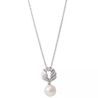 Used MIKIMOTO Pendant K18 White Gold Pearl Diamond Women'S Jewelry • $798.99