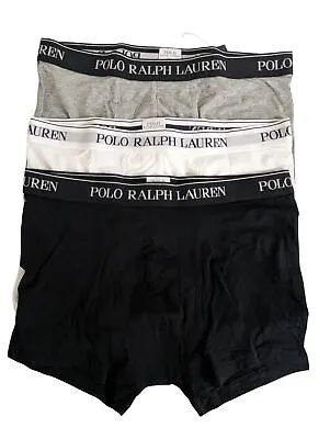POLO RALPH LAUREN Multicolour Boxer Underwear Brief 3 Pack Trunks XL NEW RRP 35 • £17.50