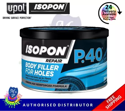 £9.49 • Buy Upol Isopon P40 Fibre Glass Body Filler Compound Car Body Repair Paste 250ml
