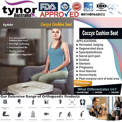 $88.85 • Buy Tynor™ Coccyx Cushion Seat Office Chair For Tailbone Sciatica & Back Pain Relief