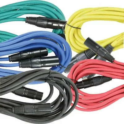 Microphone Speaker Lead Mic Cable / XLR Patch Lead Balanced Male To Female Plugs • £12.72