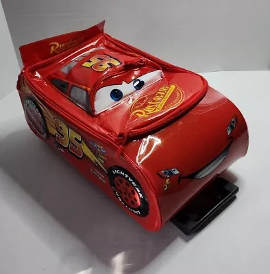 Disney Pixar Lightning McQueen Cars Kids 3D Rolling Suitcase Overnight Toy Bag • $47.59