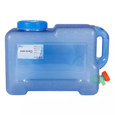 12L Outdoor Water Bucket Portable Camping Water Storage Container Faucet Blue US • $35.99