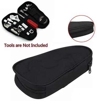 Black Oval Nylon Tool Bag Pouch Side Tool Box For Harley Street Glide Fatboy US • $18.98