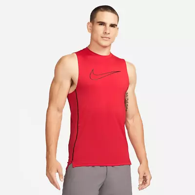 Nike Pro Dri-FIT Training Gym Slim-Fit Sleeveless Top Red Men's XL 2XL 3XL 4XL • $24.98