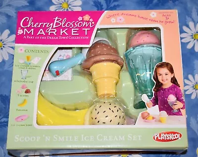 Playskool Cherry Blossom Market Scoop 'N Smile Ice Cream Cream Town Set NIB ~A2 • $35