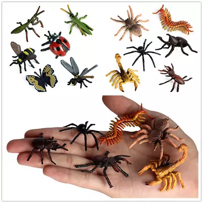£6.48 • Buy 12PCS Realistic Bugs Action Figures Model Plastic Insects Set Bee Gift Kids Toys