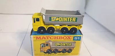 Matchbox Regular Wheels No 51C AEC 8W Tipper  Pointer  Labels Mint Boxed • £80.53