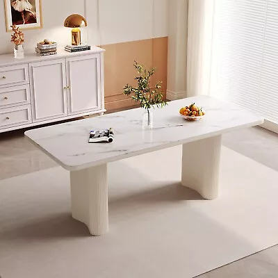 GUYII 71.02  Oversized Dining Table For 8 Marble Kitchen Table For Living Room • $479