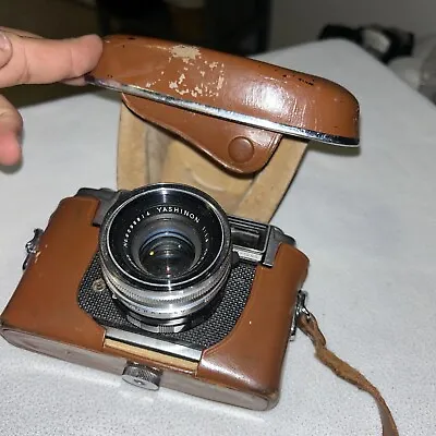 YASHICA LYNX-1000 Vintage W/ Leather Hanging Case UNTESTED Japan Camera • $72