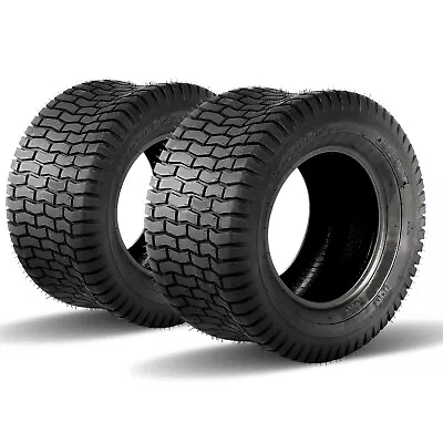 2pcs 16x6.50-8 Lawn Mower Garden Tractor Turf Tires 4PR Tubeless Black Rubber • $48.98