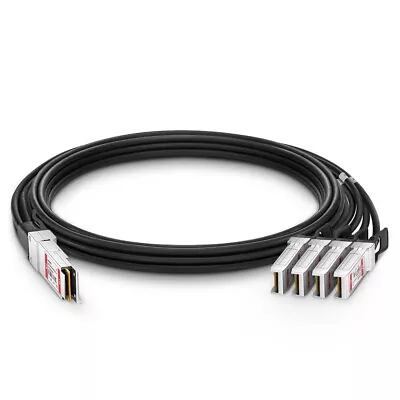 FS 100G QSFP28 To 4x25G SFP28 Passive Direct Attach Copper Breakout Cable 1m/3ft • $29.99