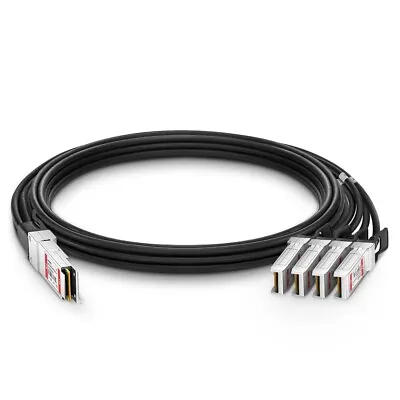 FS 100G QSFP28 To 4x25G SFP28 Passive Direct Attach Copper Breakout Cable 5ft • $41.24