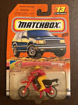 Matchbox #13 Dirt Bike Motorcycle Mint On NM Card & Blister - 2000 Vintage • $5.99