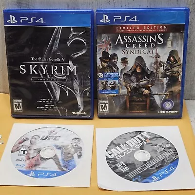 Sony PS4 Game Lot Call Of Duty 3 Skyrim UFC Assassin's Creed Syndicate  • $18