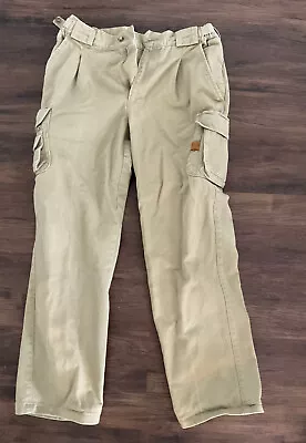 Orvis Pants Mens Size 32x28 Leather Accents On Pockets Cargo Pants • $24