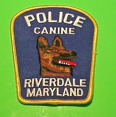 Riverdale  Maryland  Md  Canine  K-9 5   Police Patch   Free Shipping!!! • $7.50