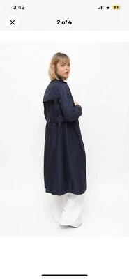 $225 • Buy Scanlan Theodore Navy Trench Coat Size M