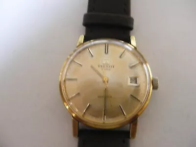 Vintage Gold Plated Tissot Seastar Gents Watch • £40