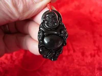 Red Rainbow Obsidian Buddha Pendant EBay U.K. Seller For 20 Years + • £22