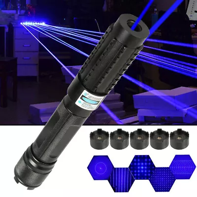 5W 450NM Blue Burning Laser Pointer Visible Beam Dot Light & Battery USA • $52.99