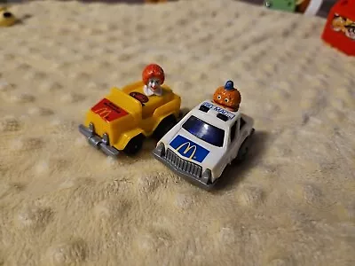 Vintage 1984 McDonald's Hamburglar Ronald Happy Meal Toy Pullback Cars.!  • $8