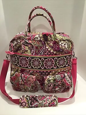 Vera Bradley Travel Bag Berry Paisley Pink Overnight Weekend Grand Zipper • $58.49