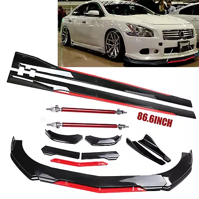 For Nissan Maxima Front Bumper Lip Splitter Spoiler 86.6Side Skirt Body Kit • $99.99