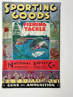 1938 National Supply Fishing Tackle Guns Ammo Sporting Goods Catalog • $32.49