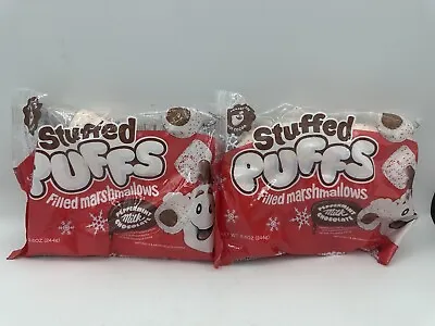 LOT OF 2 STUFFED PUFFS Limited Edition Peppermint Milk Chocolate Marshmallows! • $15.88