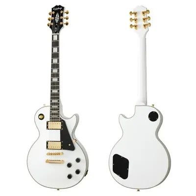 Epiphone Inspired By Gibson Les Paul Custom Alpine White Electric Guitar W/Case • $779.99