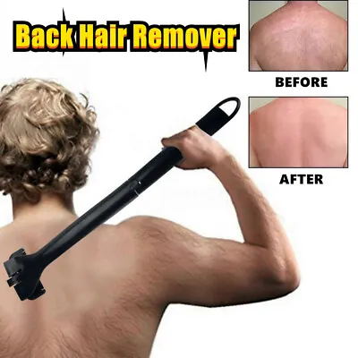 Men Back Grooming Razor Blade Removal Body Hair Shaver Cleaner Remover Foldable • £7.98