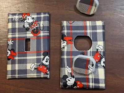 Minnie And Mickey Mouse Disney Light Switch Cover And Outlet Wall Plates Plaid • $5