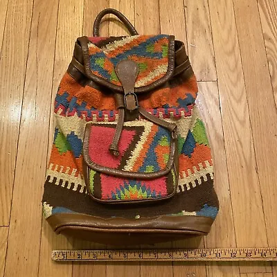 Anthropologie Ecote Woven Aztec Print Backpack • $18