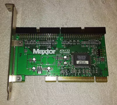 Maxtor ATA 133 PATA IDE 4 Port PCI Adapter Card Promise PDC20269 • $19.50