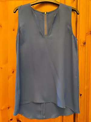 Ladies NEXT Sleeveless Blouse/Top (UK 8) - Light Royal Blue - Small Zip At Back • £3